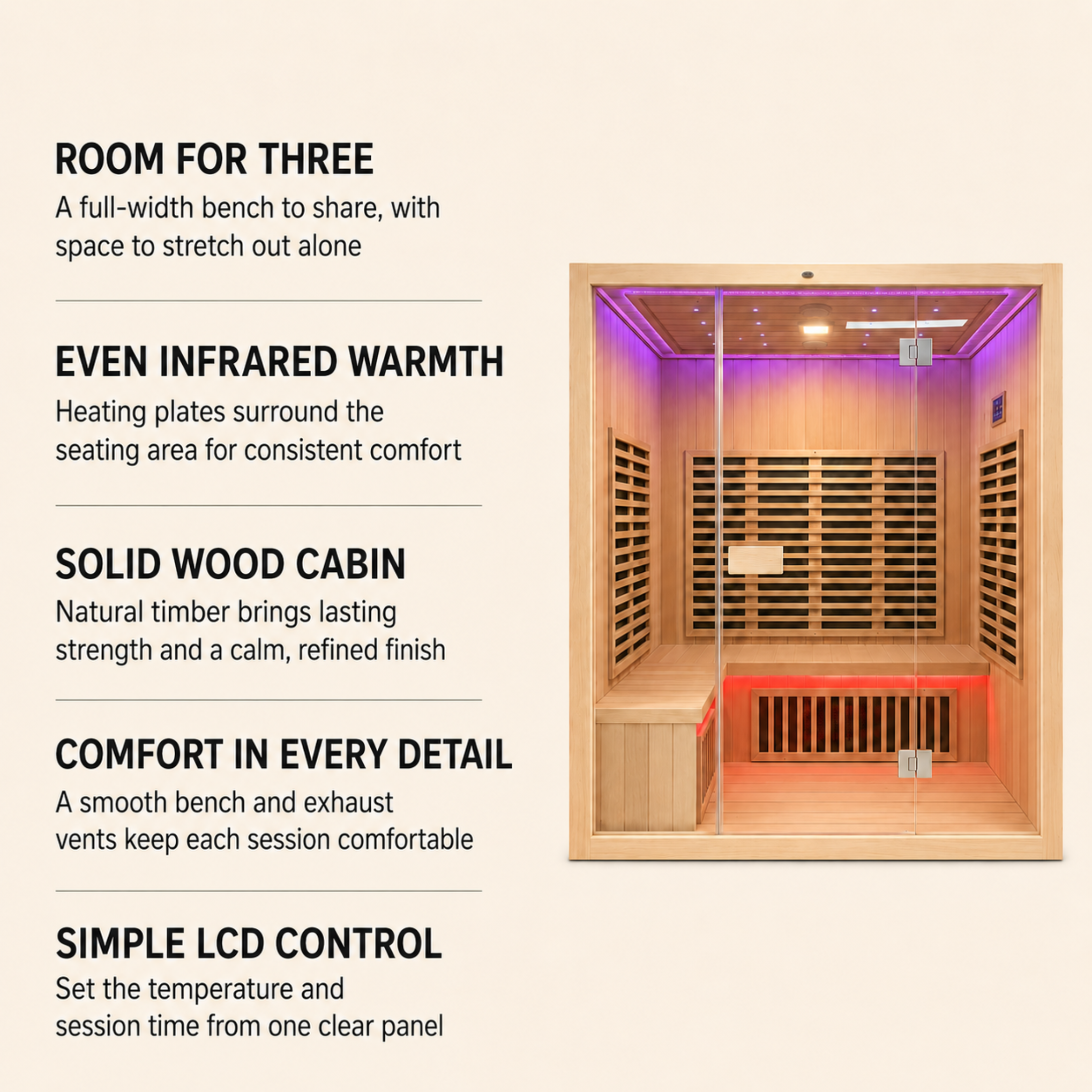 Infrared Sauna | 3 Person
